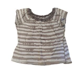 Route 66 Women's Short sleeve striped lace wide neck Y2K shirt Size 2X